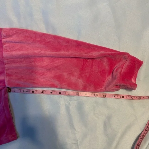 Pink Velour Juicy Couture Hoodie and Jogger Set - Picture 9 of 11